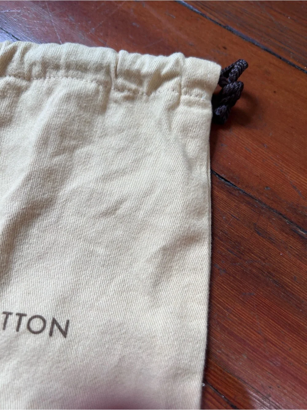 Louis Vuitton small drawstring dust bag
